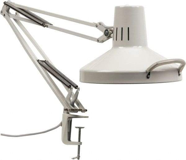 Value Collection - 120 VAC, 22, 100 Watt, Swing Arm Machine Light - Clamp Mount, 5 Ft. Cord, White - Best Tool & Supply