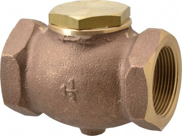 Conrader - 1-1/2" Bronze Check Valve - Inline, FNPT x FNPT - Best Tool & Supply