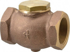 Conrader - 1-1/2" Bronze Check Valve - Inline, FNPT x FNPT - Best Tool & Supply