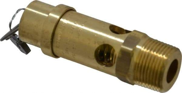 Conrader - 3/4" Inlet, ASME Safety Relief Valve - 125 Max psi, Brass, 504 Cubic' per Min - Best Tool & Supply