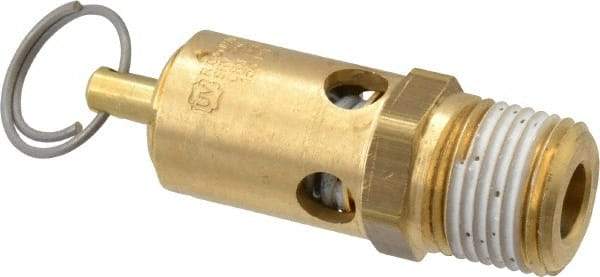 Conrader - 1/2" Inlet, ASME Safety Relief Valve - 150 Max psi, Brass, 274 Cubic' per Min - Best Tool & Supply