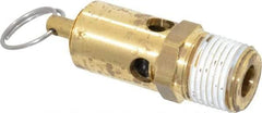 Conrader - 1/2" Inlet, ASME Safety Relief Valve - 200 Max psi, Brass, 358 Cubic' per Min - Best Tool & Supply