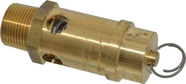 Conrader - 1" Inlet, ASME Safety Relief Valve - 150 Max psi, Brass, 1,244 Cubic' per Min - Best Tool & Supply