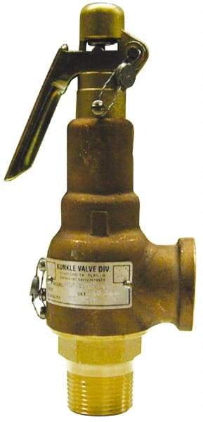 Midwest Control - 2" Inlet, 2-1/2" Outlet, ASME Safety Relief Valve - 125 Max psi, Bronze, 3,464 Cubic' per Min - Best Tool & Supply