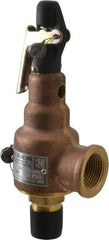 Midwest Control - 1/2" Inlet, 3/4" Outlet, ASME Safety Relief Valve - 150 Max psi, Bronze, 350 Cubic' per Min - Best Tool & Supply