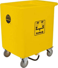 Bradley - 56 Gallon Eye Wash Station Waste Cart - Compatable with Bradley Portable Eye Wash Station S19-921, Includes 2 Clearly Marked Eye Wash Signs - Best Tool & Supply