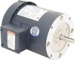 Leeson - 1/2 Max hp, 1,200 Max RPM, Electric AC DC Motor - 230/460 V Input, Three Phase, 56C Frame, 5/8" Shaft Diam, C-Face Mount, TEFC Enclosure - Best Tool & Supply