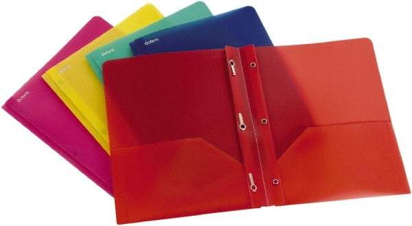 OXFORD - 8-1/2" Long x 11" Wide Report Cover with Tang/Prong Binding - Assorted Colors - Best Tool & Supply