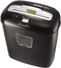 Swingline - 5/32 x 1-1/2" Strip, 10 Sheet Cross Cut Personal Shredder - 9" Long x 14" Wide x 15" High, Level 4 Security, 5 Gal Wastebasket - Best Tool & Supply