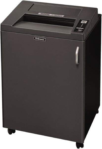 FELLOWES - 5/32 x 1-9/16" Strip, 24 Sheet Cross Cut Commercial Shredder - 23-1/4" Long x 25-3/16" Wide x 38-3/16" High, Level 4 Security, 4 Gal Wastebasket - Best Tool & Supply