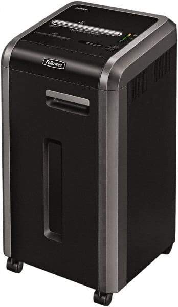 FELLOWES - 5/64 x 15/32" Strip, 16 Sheet Micro Cut Commercial Shredder - 17-3/4" Long x 17-1/8" Wide x 30-3/4" High, Level 5 Security, 16 Gal Wastebasket - Best Tool & Supply