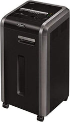 FELLOWES - 5/64 x 15/32" Strip, 16 Sheet Micro Cut Commercial Shredder - 17-3/4" Long x 17-1/8" Wide x 30-3/4" High, Level 5 Security, 16 Gal Wastebasket - Best Tool & Supply