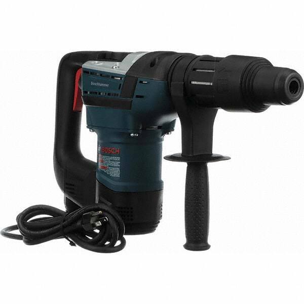 Bosch - 120 Volt 1-9/16" Keyless Chuck Electric Rotary Hammer - 0 to 3,600 BPM, 0 to 350 RPM - Best Tool & Supply