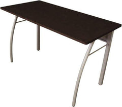 Linea Italia - Woodgrain Laminate Rectangular Desk - 47-1/4" Wide x 23-5/8" Deep x 29-1/2" High, Mocha & Gray - Best Tool & Supply