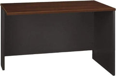 Bush Business Furniture - Laminate Over Wood Return/Bridge Shell Desk - 47-3/4" Wide x 23-3/8" Deep x 29-7/8" High, Hansen Cherry & Graphite Gray - Best Tool & Supply