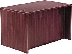 ALERA - Woodgrain Laminate Straight Front Desk - 47-1/4" Wide x 29-1/2" Deep x 29-5/8" High, Mahogany - Best Tool & Supply