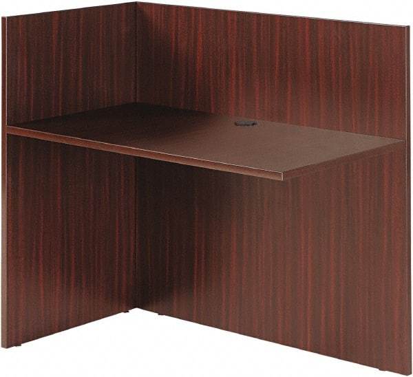 ALERA - Woodgrain Laminate Reception Desk - 44" Wide x 23-5/8" Deep x 41-1/2" High, Mahogany - Best Tool & Supply