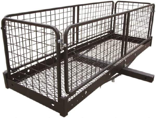 Erickson Manufacturing - Steel Folding Cargo Carrier - 20" Wide x 60.0" Long, Black, For Use with 2" Receivers - Best Tool & Supply