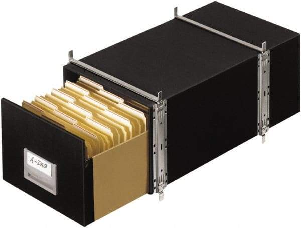 BANKERS BOX - 1 Compartment, 17" Wide x 11-1/8" High x 25-1/2" Deep, Storage Box - Steel Frame, Black - Best Tool & Supply