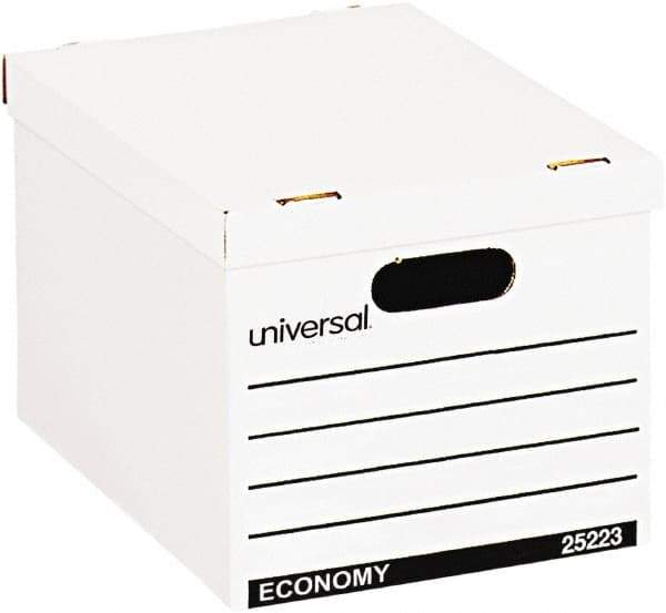 UNIVERSAL - 1 Compartment, 12" Wide x 10" High x 15" Deep, Storage Box - Corrugated Fiberboard, White - Best Tool & Supply