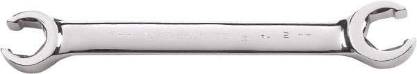 GearWrench - 15 x 17mm, Double End Head, Open End Flare Nut Wrench - 7-5/8" OAL, Steel, Full Polish, 6 Points - Best Tool & Supply