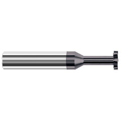 Harvey Tool - 1/2" Cut Diam, 3/32" Cut Width, 1/2" Shank, Staggered-Tooth Woodruff Keyseat Cutter - Exact Industrial Supply