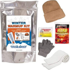 PRO-SAFE - Emergency Preparedness Kits Type: Winter Warm Up Kit Contents: Knit Stocking Cap; Gloves; Tube Socks; Emergency Blanket; (2) Hand Warmers - Best Tool & Supply