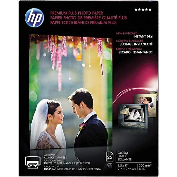 Hewlett-Packard - 8-1/2" x 11" White Photo Paper - Use with Inkjet Printers - Best Tool & Supply