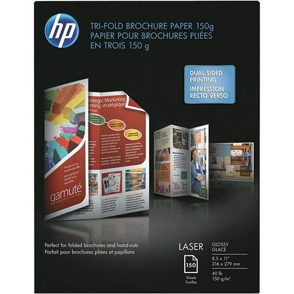 Hewlett-Packard - 8-1/2" x 11" White Brochure Paper - Use with Laser Printers - Best Tool & Supply