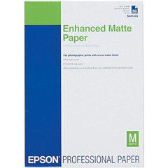 Epson - 11-3/4" x 16-1/2" White Photo Paper - Use with Inkjet Printers - Best Tool & Supply