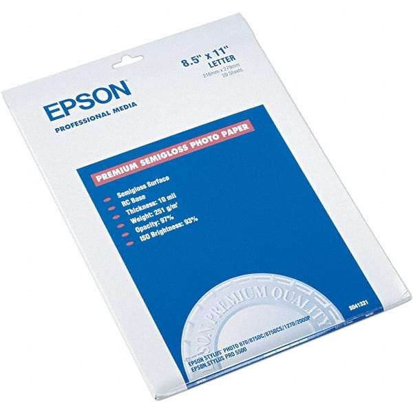 Epson - 8-1/2" x 11" White Photo Paper - Use with Inkjet Printers - Best Tool & Supply