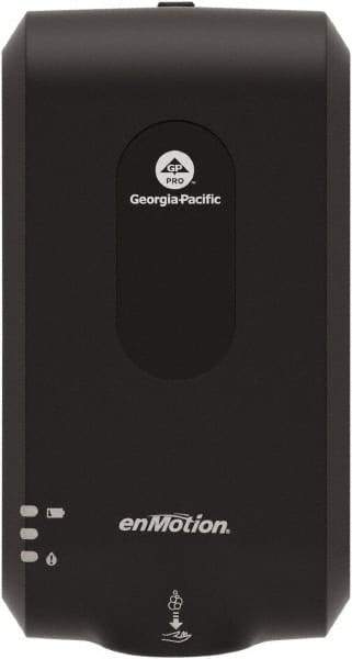 Georgia Pacific - 1000 to 1200mL Foam Hand Sanitizer Dispenser - Plastic, Wall Mounted, Black - Best Tool & Supply