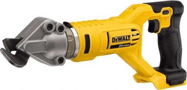 DeWALT - 2,500 SPM, 20 Volt, Pistol Grip Handle, Handheld Cordless Shear - 18 Gauge (Steel) Cutting Capacity - Best Tool & Supply