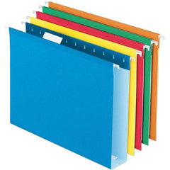 Pendaflex - 8-1/2 x 11", Letter Size, Assorted Colors, Hanging File Folder - 11 Point Stock, 1/5 Tab Cut Location - Best Tool & Supply