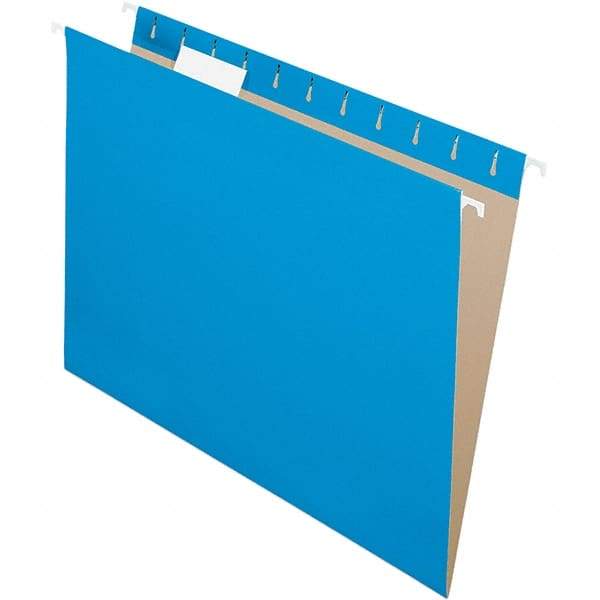 Pendaflex - 9-1/4 x 11-7/8", Letter Size, Blue, Hanging File Folder - 11 Point Stock, 1/5 Tab Cut Location - Best Tool & Supply