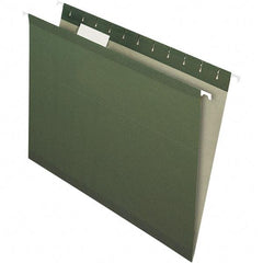 Pendaflex - 9-1/2 x 16", Letter Size, Standard Green, Hanging File Folder - 11 Point Stock, 1/5 Tab Cut Location - Best Tool & Supply