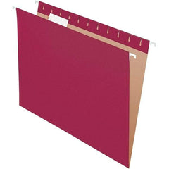 Pendaflex - 8-1/2 x 11", Letter Size, Burgundy, Hanging File Folder - 11 Point Stock, 1/5 Tab Cut Location - Best Tool & Supply