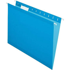 Pendaflex - 8-1/2 x 11", Letter Size, Blue, Hanging File Folder - 11 Point Stock, 1/5 Tab Cut Location - Best Tool & Supply