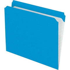 Pendaflex - 11-5/8 x 9-1/2", Letter Size, Blue, File Folders with Top Tab - 11 Point Stock, Straight Tab Cut Location - Best Tool & Supply