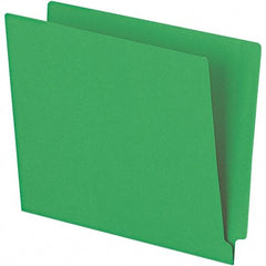 Pendaflex - 10-1/8 x 12-1/4", Letter Size, Green, File Folders with End Tab - 11 Point Stock, Straight Tab Cut Location - Best Tool & Supply