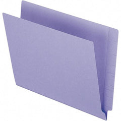 Pendaflex - 10-1/8 x 12-1/4", Letter Size, Purple, File Folders with End Tab - 11 Point Stock, Straight Tab Cut Location - Best Tool & Supply