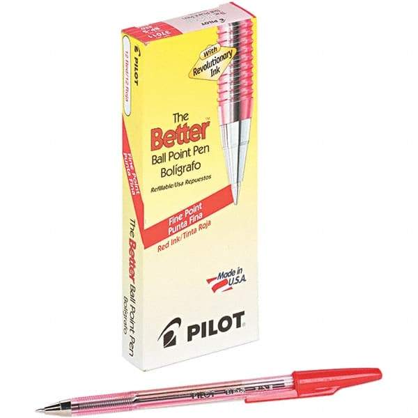 Pilot - Conical Ball Point Pen - Red - Best Tool & Supply