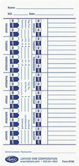 Lathem Time - 1-1/4" High x 4" Wide Weekly Time Cards - Use with Lathem E Series Time Recorders - Best Tool & Supply