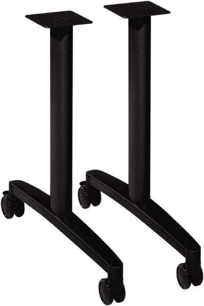 Hon - 23-1/2" Long x 39-1/4" Wide x 28-3/8" High Stationary Leg Base Table - Black, Aluminum - Best Tool & Supply