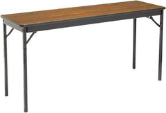 Barricks - 18" Long x 60" Wide x 30" High, Folding Table - Walnut & Black - Best Tool & Supply