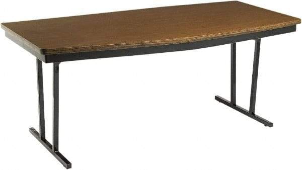 Barricks - 36" Long x 72" Wide x 30" High, Folding Table - Walnut & Black - Best Tool & Supply