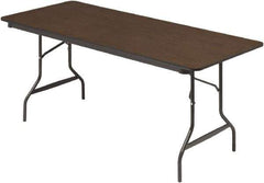 ICEBERG - 30" Long x 72" Wide x 29" High, Folding Table - Walnut - Best Tool & Supply