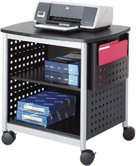 Safco - Black & Silver Case/Stand - Use with Printer, Office Machines - Best Tool & Supply