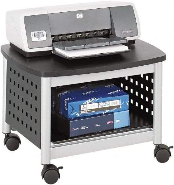 Safco - Black & Silver Case/Stand - Use with Printer, Office Machines - Best Tool & Supply