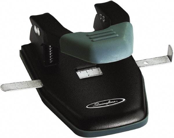 Swingline - Paper Punches Type: 28 Sheet Two Hole Punches Color: Black/Gray - Best Tool & Supply